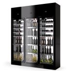 Шкаф д/вина  WINE LIBRARY 3P WALL 630 бутылок черный полуглянцевый