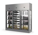 Шкаф д/вина  WINE LIBRARY 3P WALL 630 бутылок алюминий