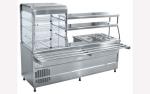 Прилавок-витрина холодильный мармитный универсальный АБАТ ПВХМ-70КМУ нерж. (2275 мм)