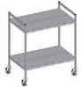 ТЕЛЕЖКА СЕРВИРОВОЧНАЯ 800Х500Х1050 ДВУХЪЯРУСНАЯ S