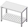 СТОЛ ПРОИЗВОДСТВЕННЫЙ БИЗНЕС 900Х600Х850 БЕЗ БОРТА С ПОЛКОЙ ПЕРФОРИРОВАННОЙ R