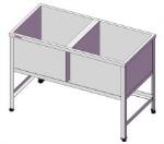 ВАННА МОЕЧНАЯ СВАРНАЯ ДВОЙНАЯ 1200Х600Х870