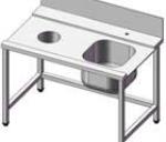 СТОЛ Д/ПОСУДОМОЕЧНОЙ МАШИНЫ 1200Х750Х870 ВХ. С БОРТОМ С МОЕЧН. ОТВ., С ОТВ. Д/СБОРА ОТХОДОВ ПРАВЫЙ